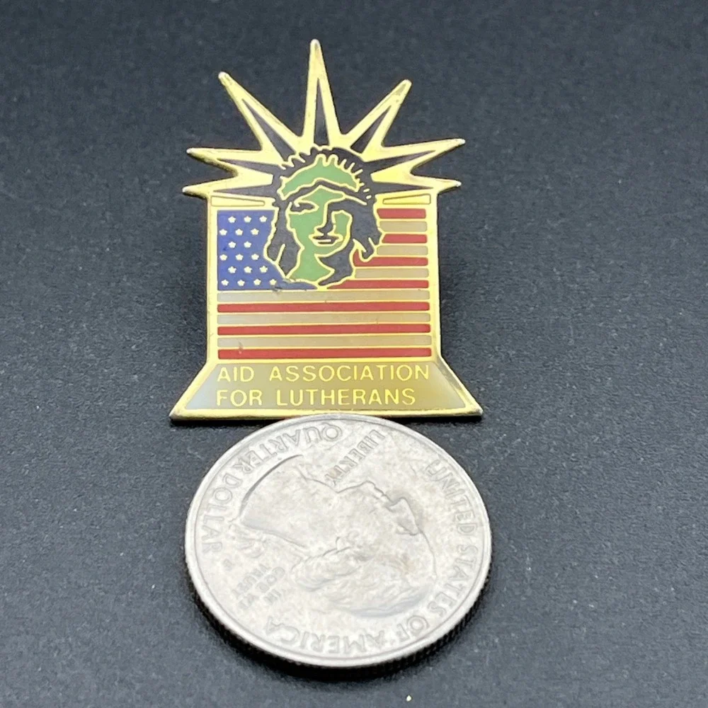 Aid Association‎ For Lutherans Statue Of Liberty Lapel Hat Pin